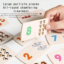 1 Set Number & Quantity Matching Puzzle Game, Baby Number & English Word Cognition, Kindergarten Math Enlightenment Educational Puzzle Card Toy - Multicolor - View 6