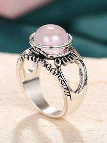 1pc Fashion Women's Ring, Suitable For Wedding, Engagement, Party, Valentine's Day Gift - Silver - View 5