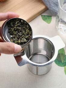 3pcs-Double Handle Stainless Steel Tea Strainer Single Handle Stainless Steel Tea Strainer - Silver - View 1