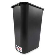 Rubbermaid Commercial Products Bote de Basura de Plástico para Hogar, Cocina y Oficina, Papelera Multiusos Resistente, 38.80 L 10.25 G,Negro FG295700BLA - Negro - Ver 2