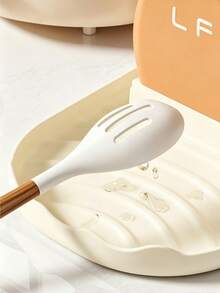 10/1pc Multi‑Function Kitchen Pot Lid Holder, Countertop Utensil Rest For Spatula Ladle Chopsticks, Plastic Lid Stand With Drip Tray, Cute Cloud Shape Cooking Organizer For Stove Top & Kitchen Storage - Multicolor - View 8