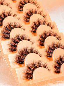 7 Pairs Soft False Eyelashes With Layered Wispy Texture, High-Definition Camera-Ready Look, Perfect For Light Makeup - View 5