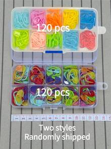 120pcs/Box, 10-150pcs Bagged Or Boxed Crochet Hook Markers, With Storage Box, Suitable For Knitting, Crochet And Handmade Sewing Tools (10 Colors Randomly Shipped) - Crochet Hooks - View 8