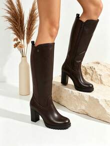 TULIPANO Women Knee-High Boots - Brown - View 2