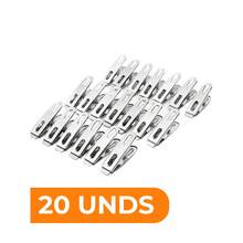 Kit 20 Grampos Prendedores De Roupa 100% Aço Inox Super Resistentes - 20 Padrao - Visão 3