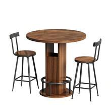 Furniture Brown Mid-Century Retro Multifunctional Modern Made Of Wood - Walnut - 查看 6