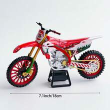 Motorcycle Off-Road Model, Christmas Theme, Die-Cast Alloy Metal Motorcycle, Suitable For Collection Display And Christmas Gift - Multicolor - View 2