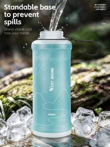 WEST BIKING 500ML Large Capacity Cycling Water Bottle Foldable Storage Odorless Dustproof Bite Suction Type Bicycle Water Cup Durable Leakproof Easy To Clean MTB Road Bike Water Bottle - Multicolor - View 10