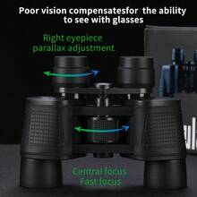 1pc V.FAR HD Black Binoculars FMC Multi-Coated Portable Compact Eyepiece 20mm Objective Lens 35mm Suitable For Landscape Bird Watching Ball Games Concerts Spectating Travel - Multicolor - View 3