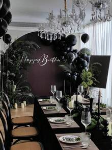 100/50/30Pcs Matte Black Balloons, Premium Latex Party Decor For Wedding Birthday Arch - Multicolor - View 6