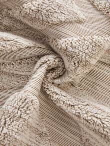 1pc Textured Curved Plush Sofa Cushion, Anti-Scratch Anti-Slip Washable Sofa Cover, Neutral Color Decorative Sofa Seat Pad - Coffee Brown - View 9
