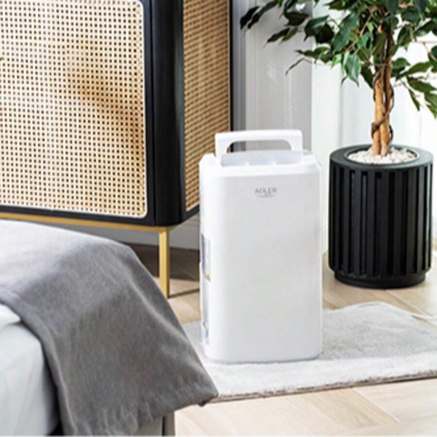 Adler Dehumidifier, Air Dryer, Moisture Absorber, Compressor Dehumidifier - 10L/24h Capacity, LCD Display, 2L Tank, 1-24H Timer, Auto Shut-Off, Continuous & Intermittent Modes - EU E Type Plug(220-240V) - View 1