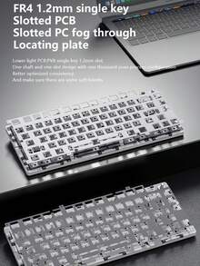 ATTACK SHARK Mechanical Keyboard Finished Aluminum Case RGB Wireless Bluetooth Three-Mode Gasket Structure Hot-Swappable And Switch-Replaceable Gaming Keyboard - View 7