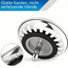 1pc 316 Stainless Steel Kitchen Sink Strainer, Universal Fit, Durable Filtration Tool, Efficient Drainage Kitchen Accessory - A - View 4