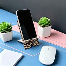 A Leopard Print Phone Stand, Convenient Phone Charging Accessory, Portable Stand, Suitable For Office, Study, Travel, Leisure, Portable, Dual Height Adjustable - Multicolor - View 4