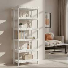 Estante Multiuso Branca 6 Prateleiras Modular com Pés Organizadora - Visão 2