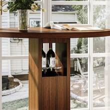 Furniture Brown Mid-Century Retro Multifunctional Modern Made Of Wood - Walnut - 查看 8