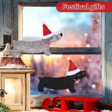 1pc Christmas Decoration Yard And Garden Decor Christmas Tree Cute Cartoon Hanging Ornament Christmas Tree Dachshund Dog Small Pendant - A - View 6