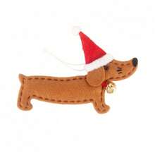 1pc Christmas Decoration Yard And Garden Decor Christmas Tree Cute Cartoon Hanging Ornament Christmas Tree Dachshund Dog Small Pendant - A - View 9