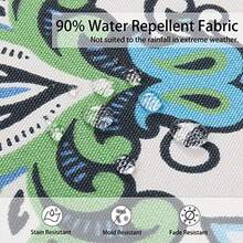 Magpie Fabrics Pack of 2 Outdoor Waterproof Throw Pillow Covers 18 x 18 Inch, Decorative Cushion Sham Pillowcase Shell for Garden Patio Tent Balcony Couch Sofa Botanical Blue - Multicolor - Ver 4