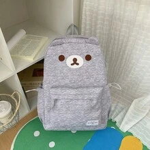 San-X Rilakkuma Tas Ransel Kartun Lucu Gaya Harajuku Jepang untuk Anak Perempuan, Versi Korea Baru, Tas Ransel Pelajar Kapasitas Besar - MultiWarna - View 14