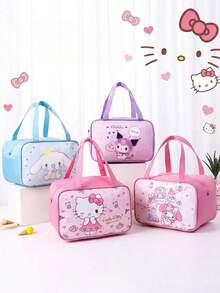 SANRIO 1 buah Tas Bekal Makan Siang Berinsulasi Baru dengan Desain Kucing Kartun Lucu, Kapasitas Besar, Cocok untuk Makan Siang, Makan Malam, dan Penyimpanan, Sempurna untuk Pelajar, Pekerja Kantoran, Berkemah, Bepergian, dan sebagai Hadiah untuk Teman - MultiWarna - View 1