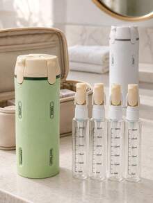 1 set perlengkapan mandi portabel 4-in-1, termasuk 4 botol dispenser isi ulang 30ml dan kotak penyimpanan sampo/lotion portabel, cocok untuk liburan dan perjalanan bisnis. - beraneka warna - View 6