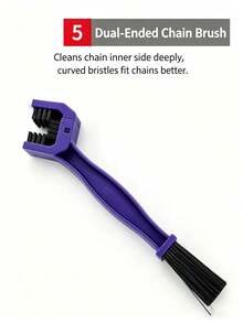 1PC Bicycle Cleaning Tool Set Chain Cleaner Cleaning Kit Bicycle Accessories Mountain Bike Motorcycle Bicycle Accessories Universal Maintenance Tools Large Brush Small Brush Portable Set Suitable For Full Bike Cleaning - Multicolor - View 3