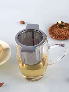 3pcs-Double Handle Stainless Steel Tea Strainer Single Handle Stainless Steel Tea Strainer - Silver - View 3