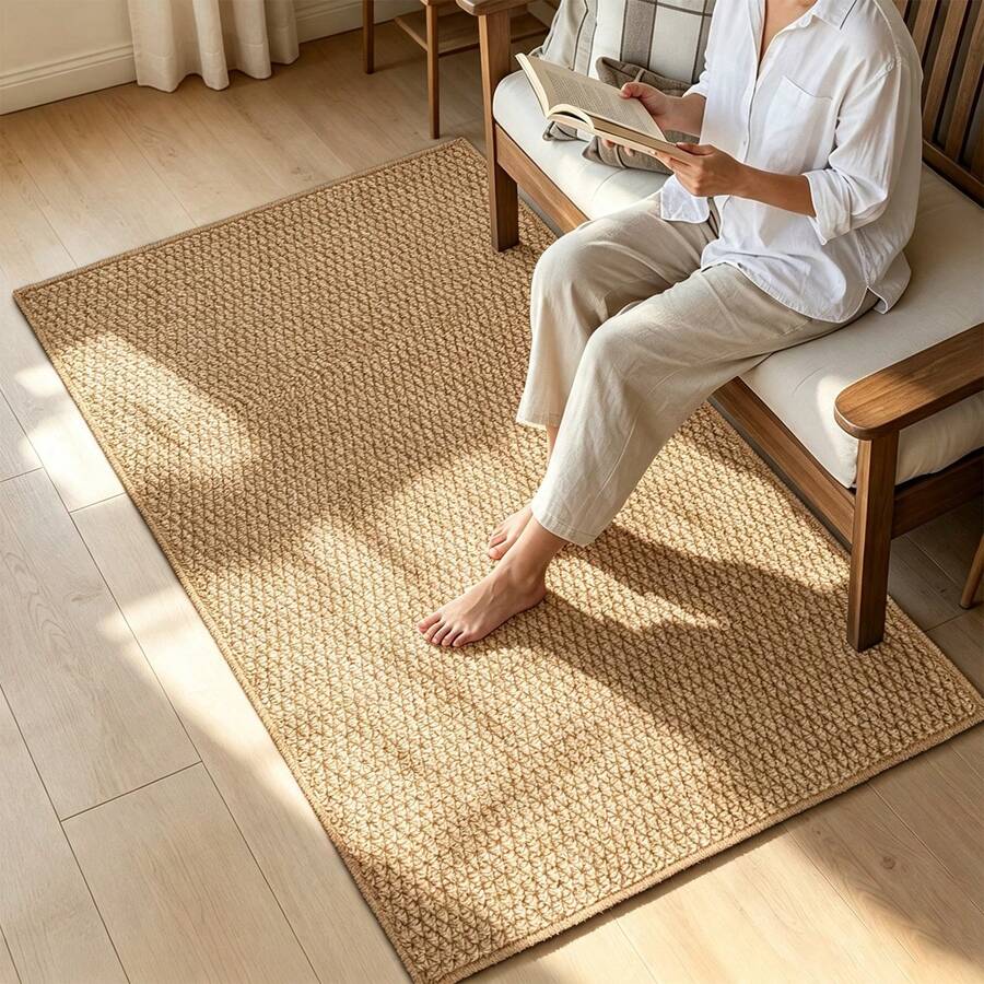 1pc Long Runner Rug, Brown Pineapple Pattern Material Hallway Carpet, Suitable For Entryway, Corridor, Bedroom Bedside And Other Spaces, Dense Fabric With Texture, Easy To Maintain Home Decor, Fits Modern, Japanese, Cream Style And Other Home Decor Styles - Camel - View 1