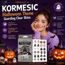 120pcs Halloween Gray Boxed Holiday Atmosphere Acne Concealer Patches, Witch Hazel Ingredient, Halloween Element Style, Clean Skin, Cover Blemishes - Halloween - View 8
