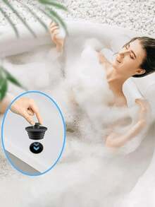 2pcs Silicone Anti-Clogging Universal Drain Stoppers, Suitable For Kitchen Sink, Bathtub, Bathroom Drain, Bathtub Replacement Parts, Leak-Proof Sealing, Easy Installation, No Tools Required, Bathroom Decor And Accessories - Multiple Styles - View 2