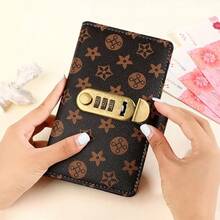 Dompet Penyimpanan Uang dengan Kunci Kombinasi Motif Bunga Besar, Tempat Buku, Organizer Uang, Kapasitas Besar, Buku Besar Akuntansi - Beraneka warna - View 4
