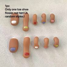 Funny Big Toe Charm, Turn Sandals Into "Real Toes" In A Snap, Lifelike Toe Shoe Ornament, Hilarious And Creative Accessory - Multicolor - View 13