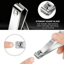 Edelstahl Dicke Zehen- & Fingernagel Schere Set - Rutschfeste gerade Klinge Schere, geeignet für Männer, Frauen, Senioren - Klassisches Nagelpflege Set - Flachboden, groß - Übersicht 3