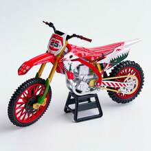 Motorcycle Off-Road Model, Christmas Theme, Die-Cast Alloy Metal Motorcycle, Suitable For Collection Display And Christmas Gift - Multicolor - View 3