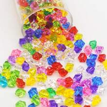50PCS/10PCS Colorful Artificial Ice Cubes, 11*14mm Sparkling Large Crushed Ice Stones, Suitable For DIY Crafts, Vase Filling, Home Decor, Table Setting, Event Scene Decoration, Photography Props, Aquarium Filling - 11*14 - View 1