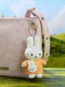 Miffy 毛絨吊飾娃娃，經典 Miffy 兔子設計，柔軟可愛，可裝飾包包與鑰匙圈，溫馨生日紀念禮物 - 彩色 - 查看 10