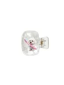Cute 2 Teddy Dogs Holding Hands With Toothbrush Pattern Portable Toothbrush Head Cover Storage Box Toothbrush Protective Cap Holder, Essential Bathroom Accessory For Home, Business Travel, Daily Use, Outdoor Trips, Christmas, Easter, Valentine's Day, Teacher's Day, Family Gift - A - View 13