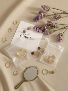 30/10pcs Self-Sealing EVA Storage Bags, Moisture-Proof And Dust-Proof, Excellent Jewelry Storage Bags, Anti-Oxidation And Reusable, Suitable For Storing Earrings, Rings, Necklaces, Bracelets, Bangles, Multiple Sizes Available, Ideal Gift For Women - White - View 6