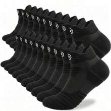 1/5/6/9/10 Pairs Unisex Embroidered Short Socks, Spring/Summer Thin Breathable Seamless Mesh Socks - Multicolor - View 4