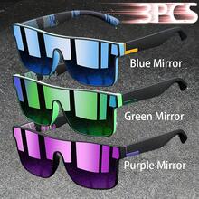 3PCS Fashion Vintage Square Sports Glasses Flat Frame Street For Unisex Eyewear For Choice For Outdoor Vacation And Daily Clothing Matching - 3PCSF766 - View 24