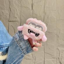 2026 New Plush Earphone Case Funny Glasses Monster TPU Soft Shell Protective Cover Compatible With Apple 1/2/3/4/Pro 2/3 - Pink - View 8