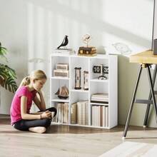 Bookshelf, 8-Tier Stand Shelf, Storage Rack, Kitchen Shelf For Living Room, Bedroom, Office, White - 白色 - 查看 7