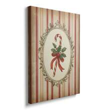 1pc Framed/Unframed Retro Candy Cane Christmas Holiday Canvas Poster Vintage Striped Traditional Xmas Festival Wall Art Print Kitchen Farmhouse Decor Painting For Apartment,Living Room,Bedroom,Modern Home Decoration - A - View 2