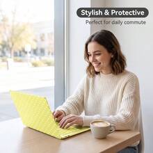 Polka Dot Style Compatible With Macbook Neo 13-Inch 2026 A3404 A18 Pro Chip, A3404 2026 Neo 13-Inch Ultra-Clear Crystal Fully Transparent Ultra-Thin Hard Shell Protective Case, Back To School Yellow Polka Dot - View 3