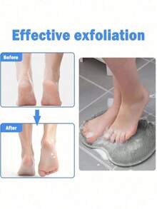 1pc Foot Scrub Mat With Hook, 2-In-1 Foot And Back Massager, Suction Cup Shower Foot Cleaning Exfoliating Pad, Unisex Bathroom Foot Washing Mat, Deep Cleaning Massage Tool For Shower, Home Use, Back To School, New Year Gift - Multicolor - View 4