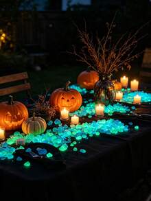5mm Glow In The Dark Pebbles, Aquarium Bottom Sand Fish Tank Landscaping, Vase Decoration Garden Yard Paving, Halloween Party Garden Landscape DIY Atmosphere Decorative Stones - Luminous Stone - View 4