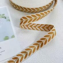 1PC 2Yards 2.5CM Wide Leaf Pattern Embroidered Ribbon, Suitable For Sewing, Handmade Crafts And Gift Wrapping Holiday Supplies - 2 Yards - View 11