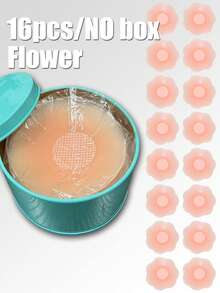 2/8/12/16Pcs Reusable Silicone Nipple Covers, Invisible Adhesive Nipple Pads With Gift Box, Skin Friendly For Strapless Seamless Dresses - Pink - View 18